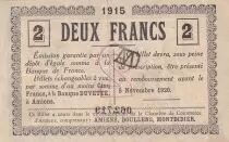 France 2 Francs - Chambre de Commerce d\'Amiens - 1914 - JP.007.31