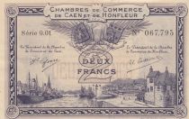 France 2 Francs - Chambre de Commerce de Caen et Honfleur - 1915 - SPL