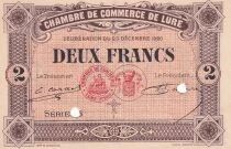 France 2 Francs - Chambre de Commerce de Lure - 23-12-1920 - S&eacute;rie ?5 - Sp&eacute;cimen