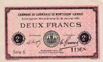France 2 Francs - Chambre de Commerce de Montlu&ccedil;on-Gannat - 1921 - S&eacute;rie C