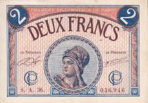 France 2 Francs - Chambre de commerce de Paris - 1920 - Serial A.36 - P.97-28