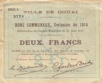 France 2 Francs - City of Douai - 30-08-1914 - Serial C