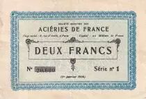 France 2 Francs - Compagnie de Béthune - 01-01-1916 - Série 1