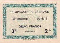 France 2 Francs - Compagnie de Béthune - 01-03-1916 - Série 3