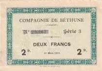 France 2 Francs - Compagnie de Béthune - 01-03-1916 - Série 3