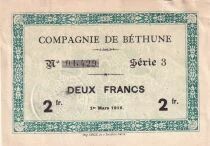 France 2 Francs - Compagnie de B&eacute;thune - 01-03-1916 - S&eacute;rie 3