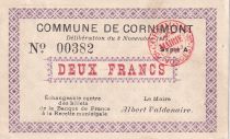 France 2 Francs - Cornimont - 1915 - Serial A - P.88-17