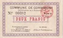 France 2 Francs - Cornimont - 1915 - Serial A - P.88-17