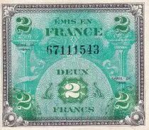 France 2 Francs - Drapeau - 1944 - Sans Série  - SUP+  - VF.16.01