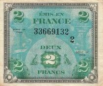 France 2 Francs - Drapeau - 1944 - S�rie 2