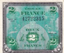 France 2 Francs - Flag - 1944 - Without Serial - P.114