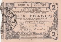 France 2 francs - Fourmies City - 1917 - Serial 3