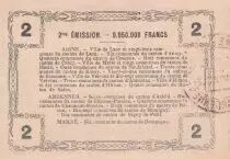 France 2 Francs - Laon - Regional Coupon - 16-06-1916 - Serial 4
