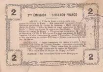 France 2 Francs - Laon - Regional Coupon - 16-06-1916 - Serial 8