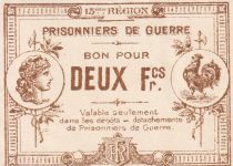 France 2 Francs - Prisionniers de guerre - 15ème région