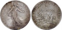 France 2 Francs - Semeuse - 1900 - Silver