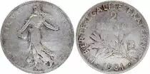 France 2 Francs - Semeuse - 1901 - Silver