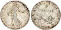 France 2 Francs - Semeuse - 1909 - Argent