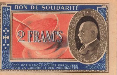 France 2 Francs - Solidarity Voucher - P�tain - ND (1940-1944)