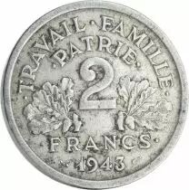 France 2 Francs - Type Bazor - France 1943
