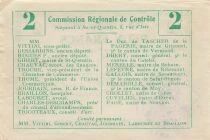 France 2 Francs - Unified Regional Bill - City of Hannappes