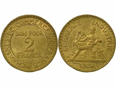 France 2 Francs, Chambres de Commerce - 1924 Paris