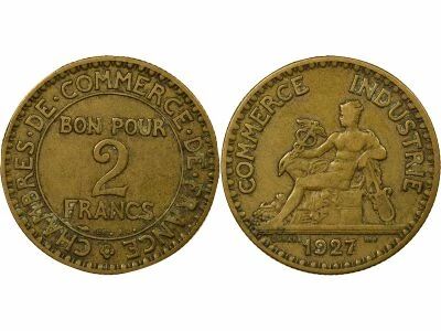 France 2 Francs, Chambres de Commerce - 1927 Paris