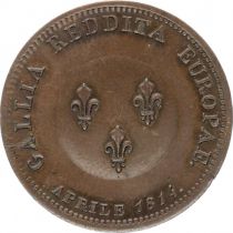 France 2 Francs (Module), Ange de Paix - 1814 Essai by Tiolier