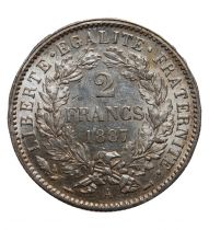 France 2 Francs 1887 France Cérès - Argent