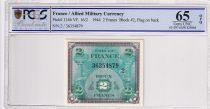 France 2 Francs Allied Military Currency - Falg - 1944 Serial 2 PCGS 65 OPQ