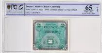 France 2 Francs Allied Military Currency - Falg - 1944 Serial 2 PCGS 65 OPQ