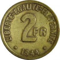 France 2 Francs Allied Occupation for France and Algeria 1944