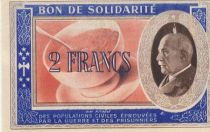 France 2 Francs Bon de solidarité - Pétain - 1941-1942 - VF - Serial 1.032.947