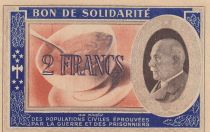 France 2 Francs Bon de solidarité - Pétain - 1941-1942 - VF - Serial BL