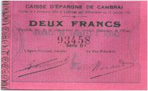 France 2 Francs Cambrai Caisse d´Epargne