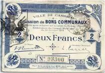France 2 Francs Cambrai City - 1914
