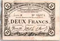 France 2 Francs Cambrai City - 1916