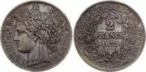 France 2 Francs C&eacute;r&egrave;s - 1871 Petit A Paris - Argent