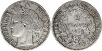 France 2 Francs Ceres - 1872 K Bordeaux Silver