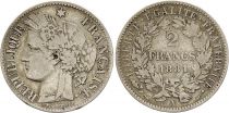 France 2 Francs Ceres - 1881 A Paris Silver