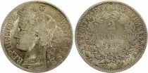 France 2 Francs C&eacute;r&egrave;s - 1887 A Paris Argent