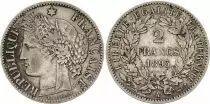 France 2 Francs Cérès - 1895 A Paris Argent - TTB +