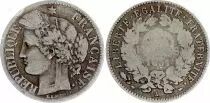 France 2 Francs Ceres - II e République 1851 A Paris - Good - Silver - KM.760