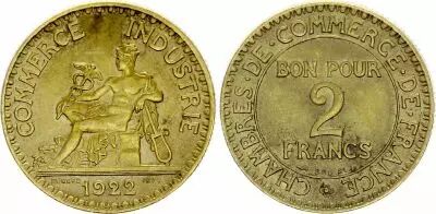 France 2 Francs Chambre de Commerce - 1922