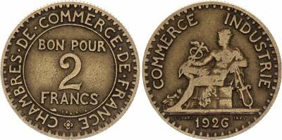 France 2 Francs Chambres de Commerce de France - 1926