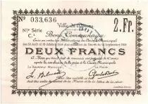 France 2 Francs Douai City - 1914