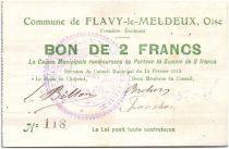 France 2 Francs Flavy-Le-Meldeux City