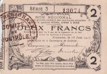 France 2 Francs Fourmies Commune - 1917