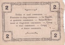 France 2 Francs Fourmies Commune - 1917