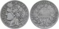 France 2 Francs France C&eacute;r&egrave;s - III &egrave;me R&eacute;publique - 1887 A Paris